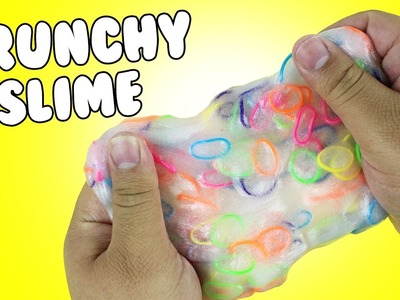 DIY | Rubber Band Slime - HOW TO MAKE CRUNCHY SLIME!!! + CRUNCHY SLIME ASMR!!!