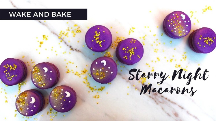 DIY Starry Night.Galaxy Macarons!