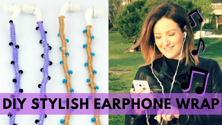 ???? DIY Stylish Earphones wrap| How to make Headphones Decoration| Φτιάξτε κόσμημα με ακουστικά