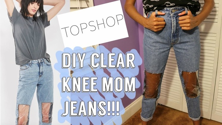 DIY TOPSHOP CLEAR KNEE MOM JEANS!!! | ONLY $5