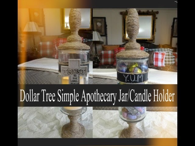 Dollar Tree Apothecary Jar DIY