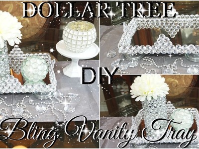 DOLLAR TREE DIY BLINGED OUT VANITY TRAY COLLABORATION WITH SO FASHION PLUS | PETALISBLESS????