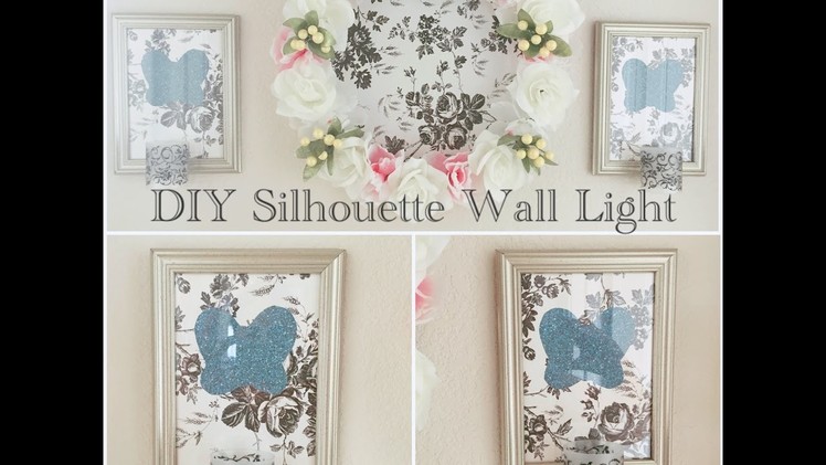 Dollar Tree DIY Shabby Chic Silhouette Wall Light - Easy Less than $4