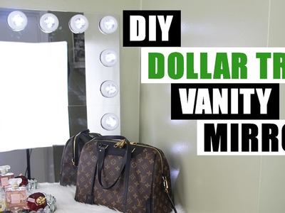 DOLLAR TREE DIY VANITY MIRROR | Large DIY Vanity Mirror Tutorial | Dollar Store DIY Glam Room Decor