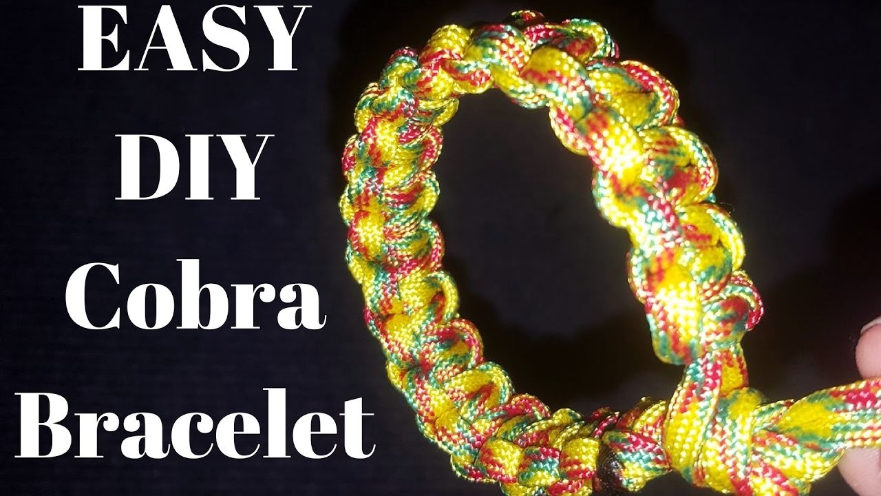 EASY DIY Tutorial Cobra Survival Bracelet weave STEP by STEP instructions