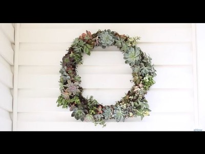 Easy to Make DIY Living Succulent Wreath