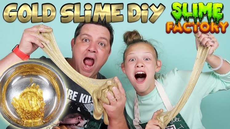 GOLD SLIME DIY Slime Factory Make Your Own Slime Without Borax