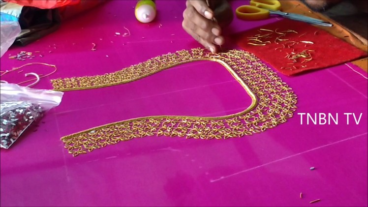 Hand embroidery tutorial for beginners, blouse embroidery designs, basic embroidery designs, diy