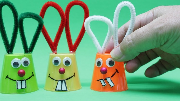 How to Make a Funny Bunny from Plastic Cup | Easter DIY Crafts for Kids | Recycled Bottles Crafts