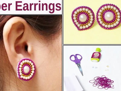 How to make Bridal Earrings at Home | Paper Earrings || DIY Jewellery