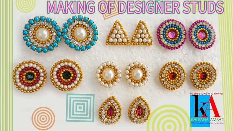 How to make Earring Studs. Patches at Home | DIY | Tutorials !
