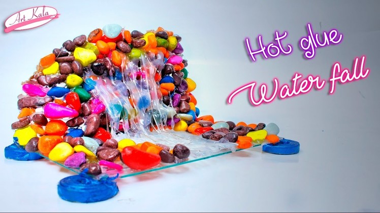 How to make Hot glue Waterfall | Show piece | DIY Artkala 147