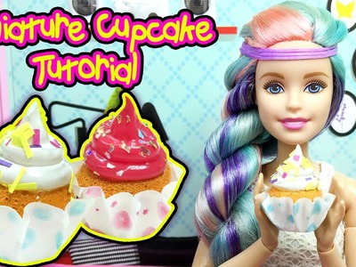 How to Make Miniature Doll Cupcake - Diy Barbie Doll Food - Making Kids Toys