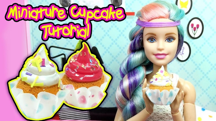 How to Make Miniature Doll Cupcake - Diy Barbie Doll Food - Making Kids Toys