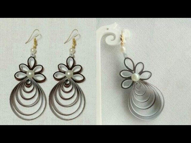 How To Make Paper Earrings. Paper Jewellery making. DIY.Paper Quilling Tutorial