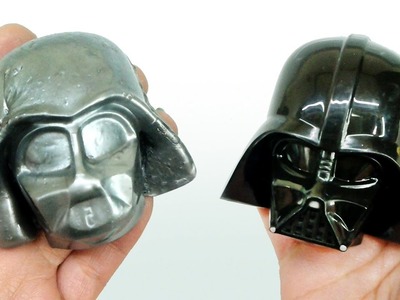 How To Make Steel Slime Putty ! DIY Silver Metal Slime With Starwars Darth Vader