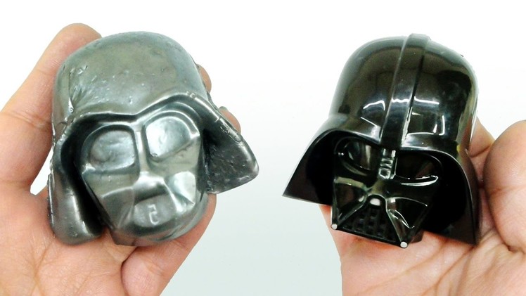 How To Make Steel Slime Putty ! DIY Silver Metal Slime With Starwars Darth Vader