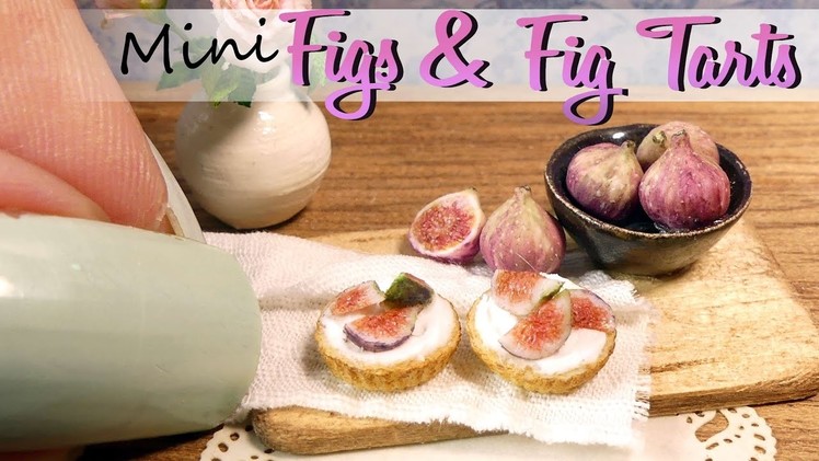 How To Mini Figs & Fig Tart Tutorial. DIY Miniature Food. SugarCharmShop