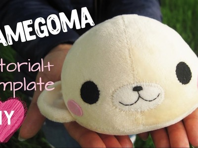 How to sew cute mamegoma. Kawaii plush toy. DIY + template.