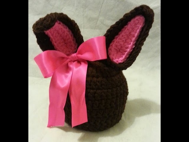 Learn How To #Crochet "The Chocolate Bunny Ears Hat" Toddler Beanie TUTORIAL #374