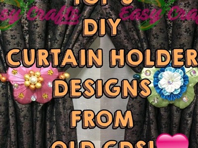 MORE RECYCLED CD DIY! | TOP 5 Easy DIY Curtain Holder Designs PART 2