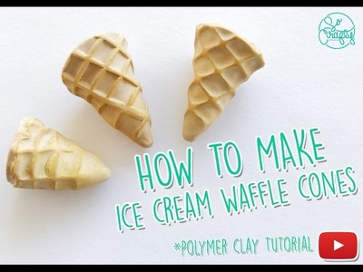 Polymer clay tutorial: Ice Cream Waffle Cones - How to - DIY Polymer Clay