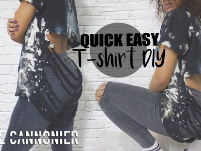 Quick Easy Topshop Inspired Slash Back T-shirt DIY | Zalie Cannonier
