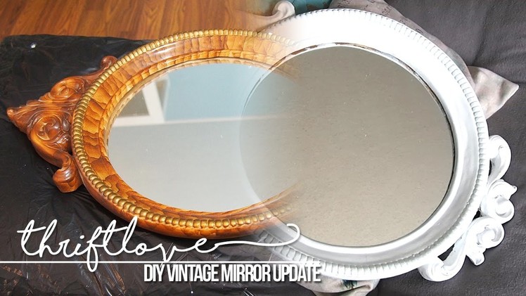 Refinish an Ugly Old Mirror into a Fabulous Modern One! | DIY Tutorial | Thrift Love