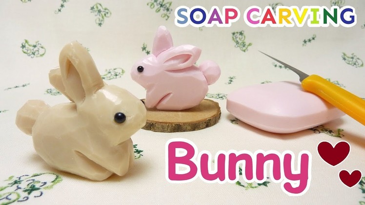 SOAP CARVING | Bunny | Easy | DIY | Real sound | ASMR | Soap decoration | tutorial|
