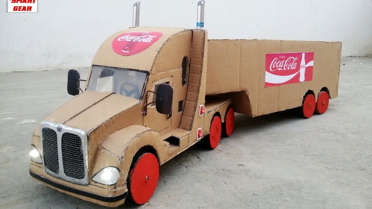 WOW! Amazing Coca Cola Truck Container DIY at home  || How to Make Truck Container 9v Battery