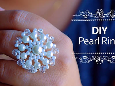 Beautiful Pearl ring | How to make pearl ring at home | DIY |
