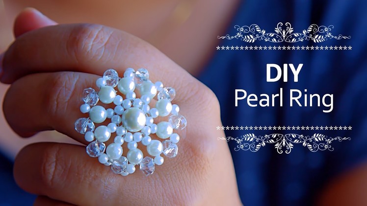 Beautiful Pearl ring | How to make pearl ring at home | DIY |