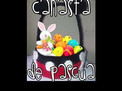 Canasta Crochet de Pascua Mickey Mouse. Mickey Mouse Easter Basket Crochet
