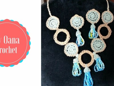 Crochet boho chic necklace&earrings by Oana