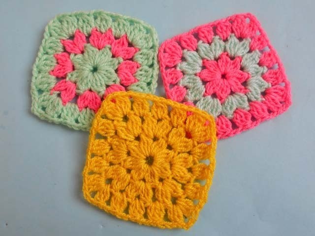 (crochet-crosia) how to crochet square