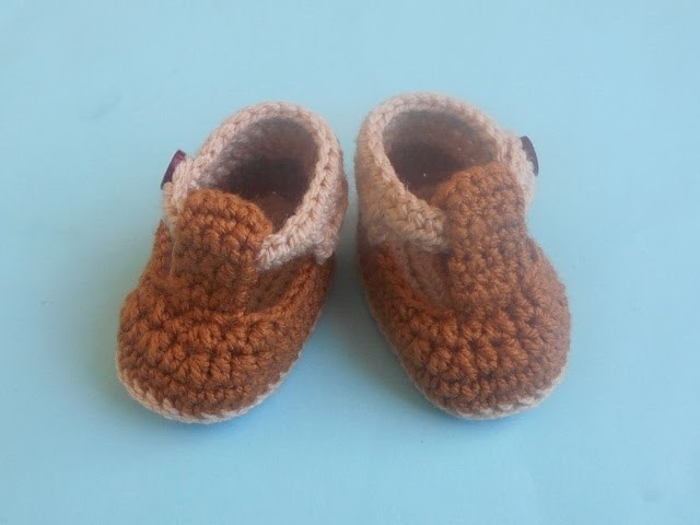 (Crochet-Crosia) how to crochet baby booties