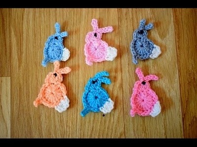 Crochet easter bunny applique