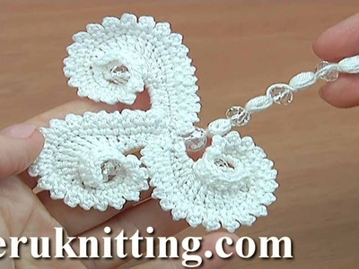 Crochet Element With Crystal Beads Tutorial 76
