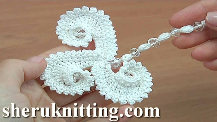 Crochet Element With Crystal Beads Tutorial 76