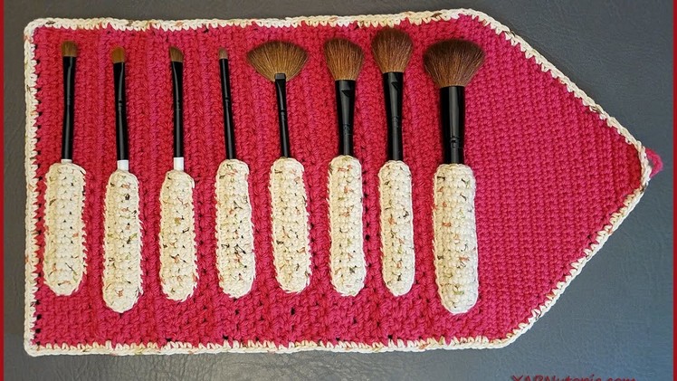 Crochet Tutorial: Make-up Brush Case