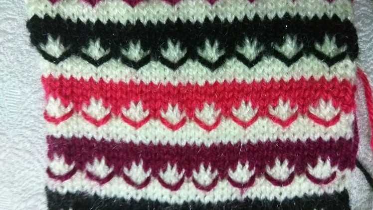Easy Multicolor Knitting Pattern No. 7 | Hindi
