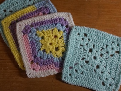 Granny Square Pattern Crossed Clusters Crochet
