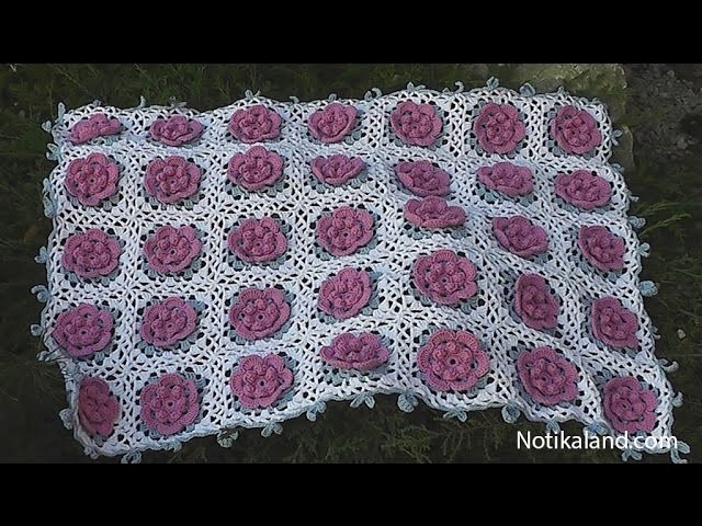 How to crochet a baby blanket for beginners Part 5 Border  VERY EASY Tutorial Step by step