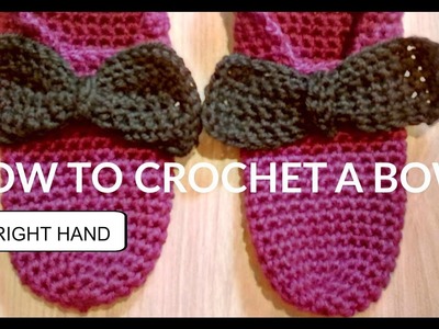 How to crochet a bow  right hand