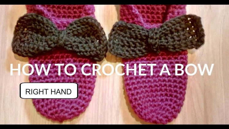 How to crochet a bow  right hand
