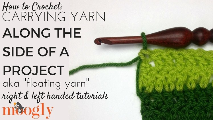 How to Crochet: Carrying Yarn Along the Side of a Project (Right Handed)