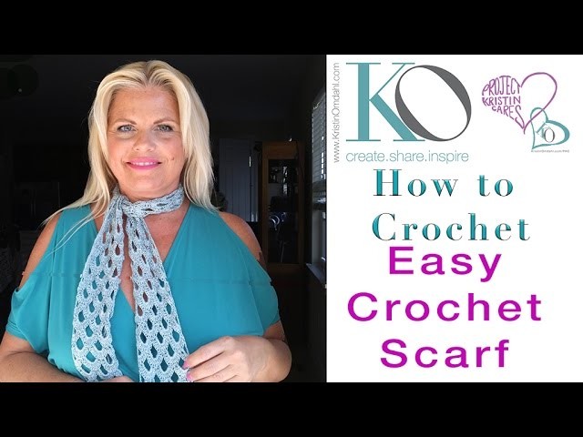How to Crochet Fine Nikki Crochet Lace Scarf Easy Quick Gift