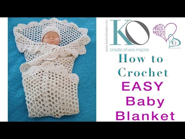 How to Crochet Grace Tender Baby BLANKET Slow for Beginner