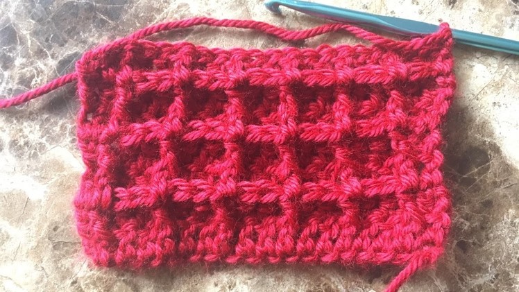 How to crochet the waffle stitch