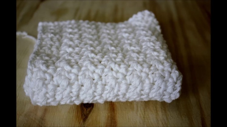 How to Crochet Very easy stitch for a dish cloth or blanket